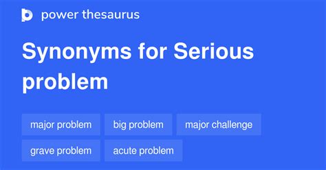 synonyms for serious problems.